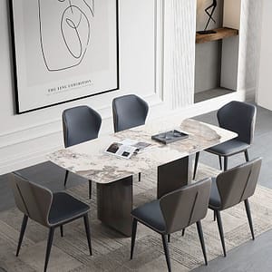 Metal traditional luxury sinitered dining table