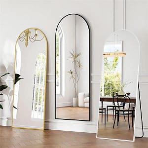 Modern Customized Shaped Arch Standing Full Length Mirror