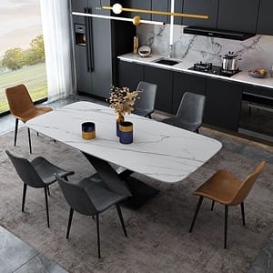 Rock plate dining table rectangular modern home dining table ​