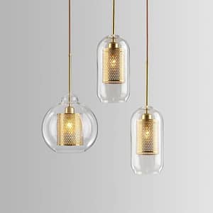 Modern Clear Glass globe Pendant Hanging Light