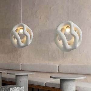 Handmade Japanese Wabi-Sabi LED Hanging Lamp