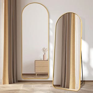 Household Full-Length Dressing Floor Mirror Arched Semicircular Wall-Mounted Design