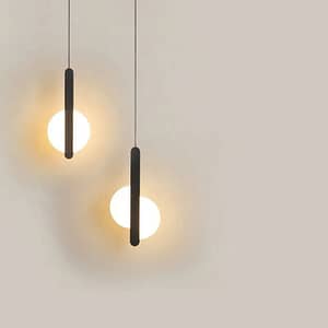 minimalist long line small chandelier