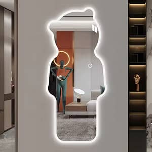 Creative Bear Shaped Smart LED Mirror Full-Length Glass