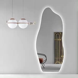 Special-shaped irregular wall-mounted vanity mirror with led light
