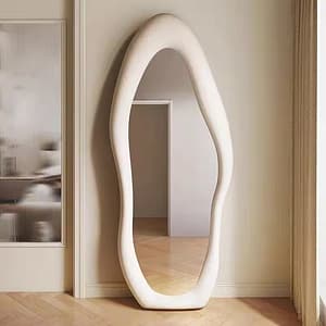 Modern Velvet Flannel floor Full-Length Mirror