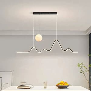 Aluminium wave pendant lamp