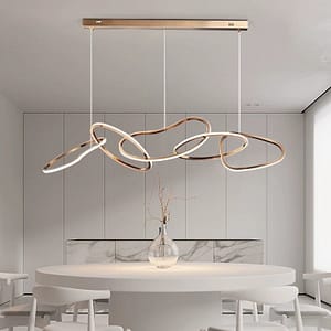 Italian simple minimalist oval chandelier pendant light