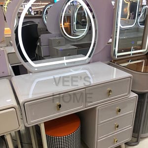 Dressing Table with Mirror Cosmetic Table with LED Light Dressing Table for Makeup