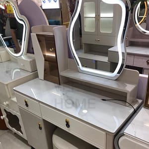 Dressing Table Makeup Dresser With Led Lights Large Capacity Storage Drawer