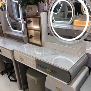 Dressing Table Make Up Vanity Table Mirror Station With Drawer