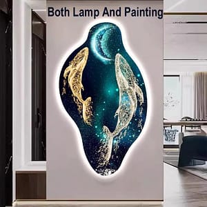 Light luxury modern simple whale abstract diamond painting home vertical version