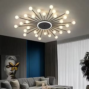 Postmodern Glass Ceiling Chandeliers Lighting
