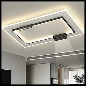 Modern Restaurant Minimalist Ceiling Light Black Square