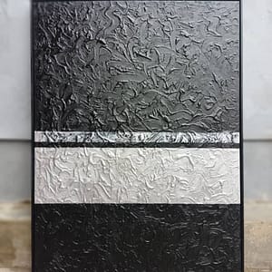 Modern Wall Art Advanced Black Textured Abstract Painting