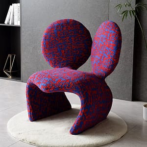 Mouse ear shape white fiberglass frame hotel bedroom leisure chair