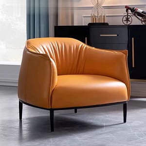 Italian design leisure genuine leather chair