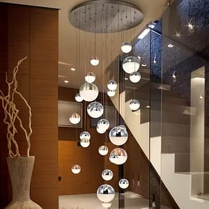 Gold pendant crystal light