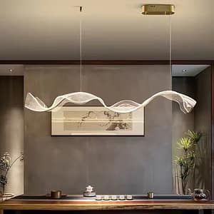 Streamers Shape Modern Luxury Lamp
