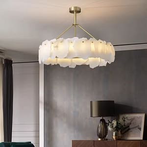 Simple post-modern living room natural rock luxury lighting