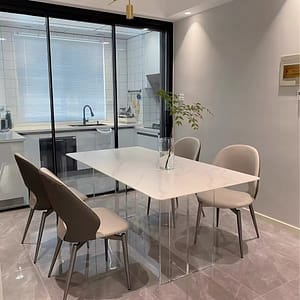 Modern Simple Acrylic Rectangular Household Dining Table