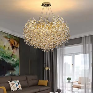 Banquet Custom Gold Crystal Chandelier