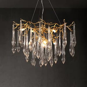 Glass Drop Branch Chandelier