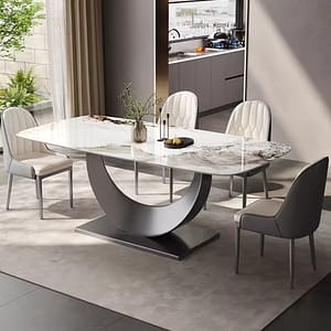 Luxury Super Crystal Rock Plate Dining Table