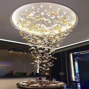 Maple Leaf Art murano Glass Chandelier