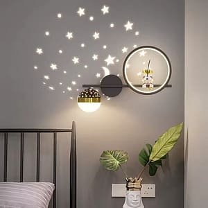 New Creative Lunar Astronaut Children's Room Wall Light