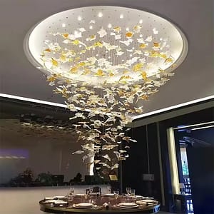 Amber Maple Leaf Chandelier