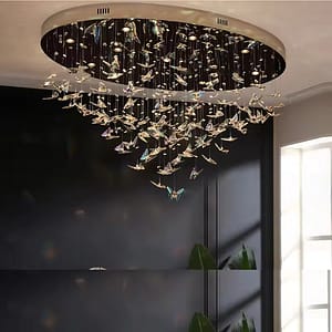 JYLIGHTING Modern Crystal round Pendant Light LED Chandelier
