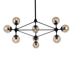 Retro industrial style glass ball minimalist magic bean chandelier