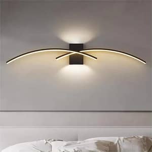 Minimalist living room background wall light