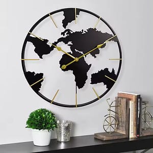 Simple World Map Creative Clock
