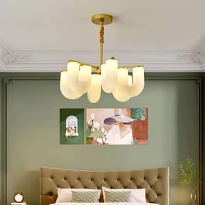Modern Gold U-shaped Chandelier