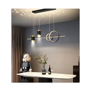 High Ceilings Golden Brass Pendant Light Luxury Led Modern Chandelier