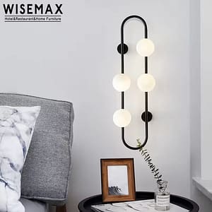 Nordic creative luxury decoration metal frame LED wall lamp light