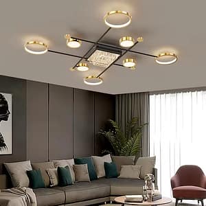 Modern Chandelier Lighting Nordic Square Crystal Living Room Bedroom Chandeliers