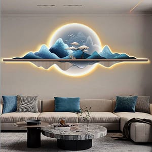 LED luminous light painting living room decoration hanging painting
