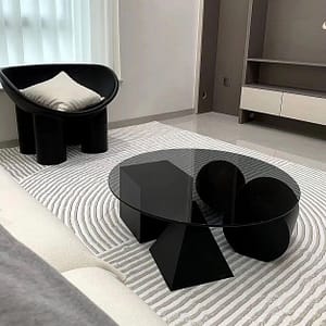 Cubic circular coffee table