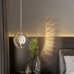 Glass globe led chandelier