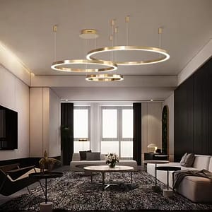 Golden Rings Ceiling Pendant Lamp