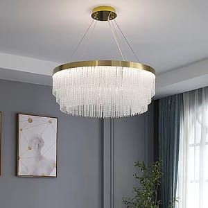 Golden Chain Art Design Crystal Chandelier
