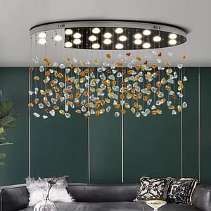 Custom Modern Large Glass LED Chandelier