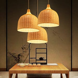 Rattan Basket Chandelier
