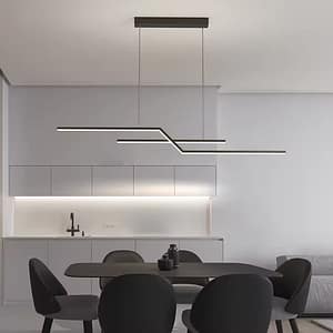 Long strip line led chandelier
