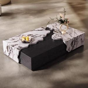 Modern rectangular marble table