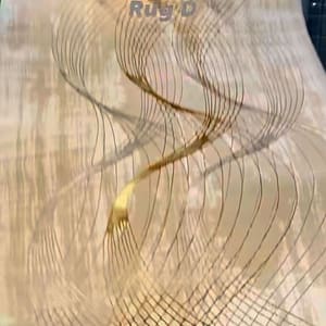 Elegant Abstract Wave Rug