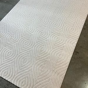 Beige Scallop Shell Rug